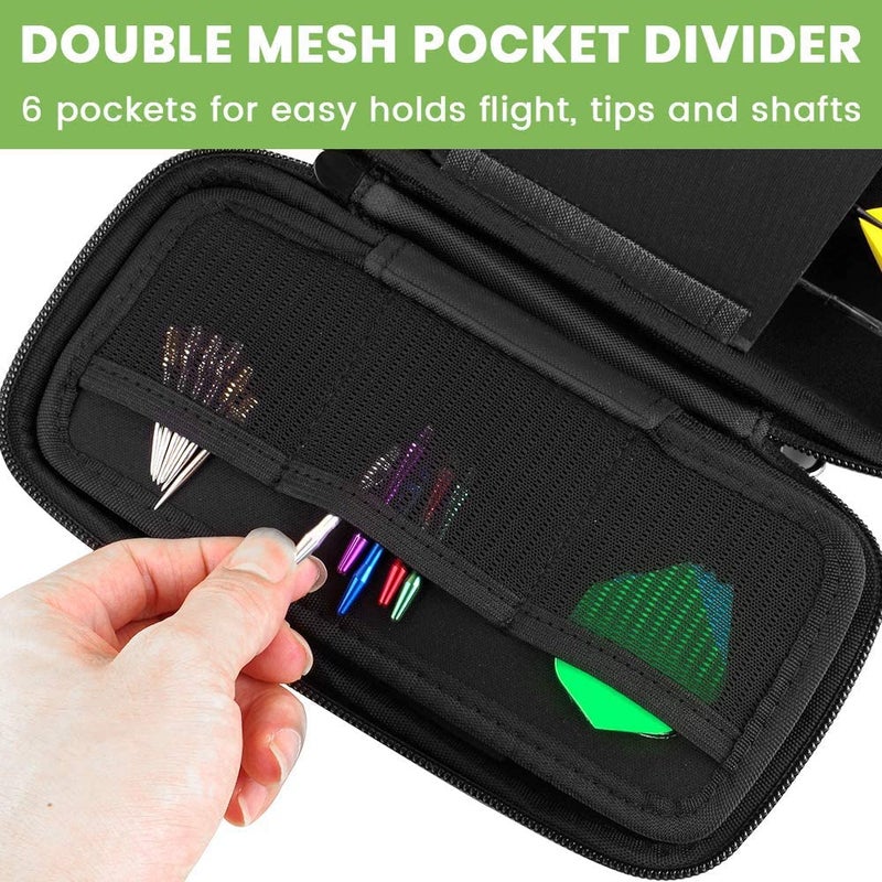 ALKOO Dart Case Holder Bag for 6 pcs Steel and Soft Tip Darts Set, Storage Organizer Holds 6 Darts and Tips, Shafts and Flights Accessories (Cases Only) (Red, Holds 6 darts) - Image 4